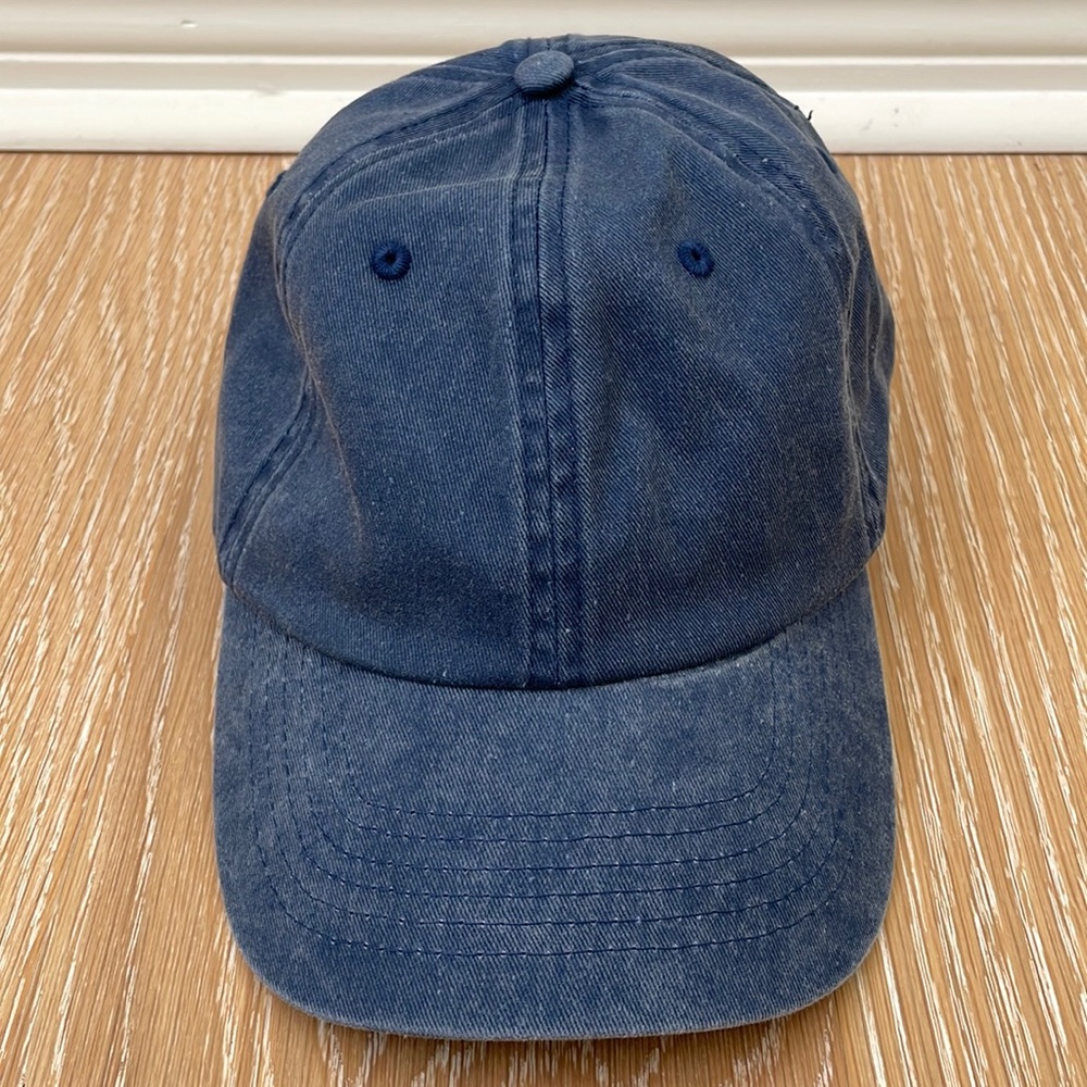 New UpWest Washed Denim Baseball Cap with Adjustable Back Strap